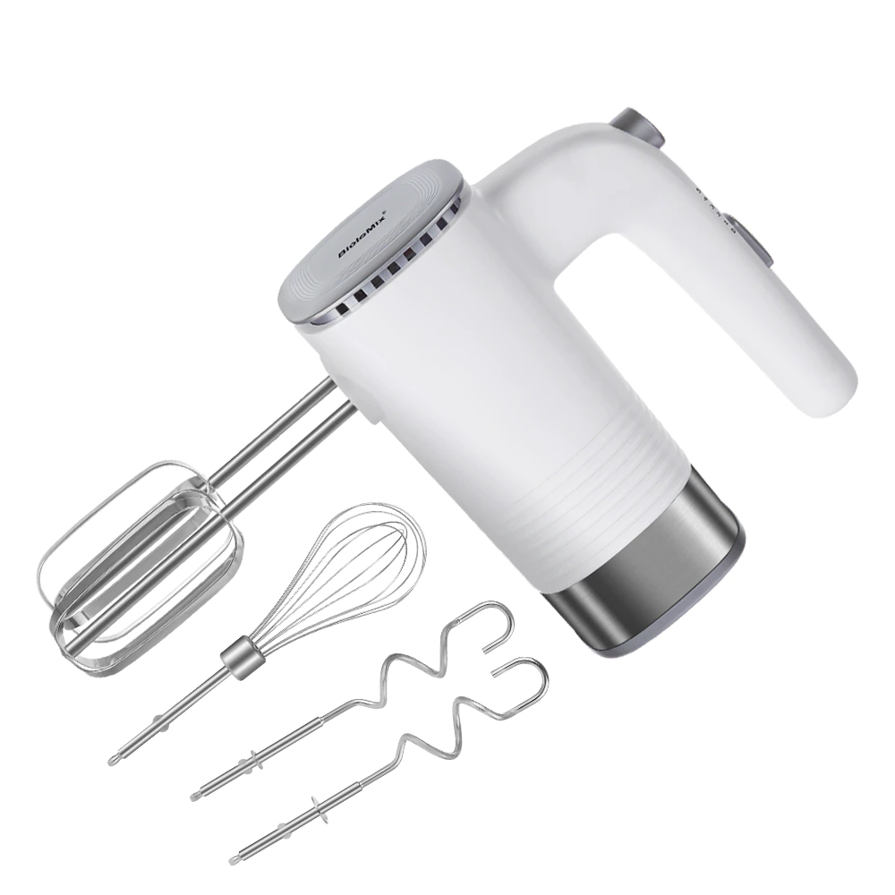 5-Speed 500W Electric Hand Food Mixer Handheld Kitchen Dough Blender With 2 Beaters 1 Whisk and 2 Dough Hooks 2 5-Speed 500W Electric Hand Food Mixer Handheld Kitchen Dough Blender With 2 Beaters 1 Whisk and 2 Dough Hooks 2