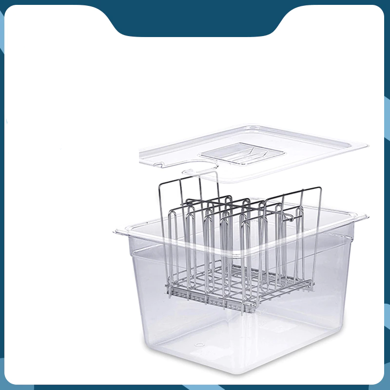 Stainless Steel Sous Vide Rack and 11L Sous Vide Cooker Containers Sets Detachable Dividers Separator for Immersion Circulators 1 Stainless Steel Sous Vide Rack and 11L Sous Vide Cooker Containers Sets Detachable Dividers Separator for Immersion Circulators 1