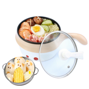 Multifunctional Electric Cooker Hot Pot Mini Non-stick Food Noodle Cooking Skillet Egg Steamer Soup Heater Pot Frying Pan 3